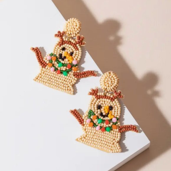 RUDOLPH Dangling Seed Bead Earrings - Picture 2 of 2
